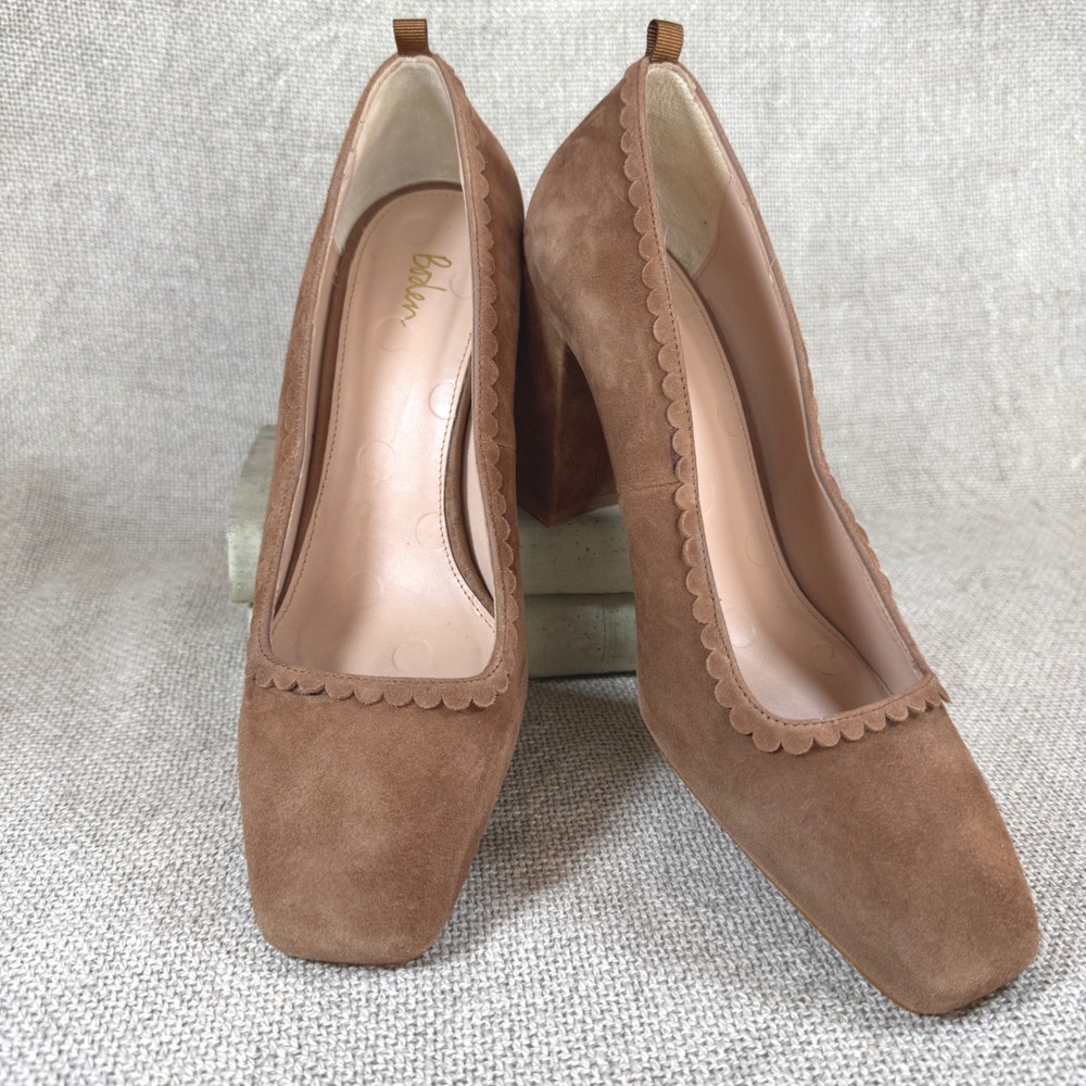 BODEN Brown Suede Block Heel‎ Pumps — Size 40 (US ~9)